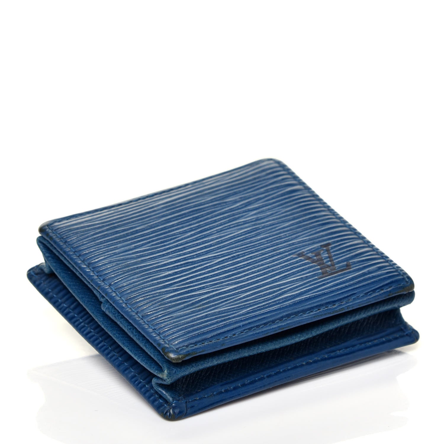 Louis Vuitton Epi Porte-Monnaie Boite Coin Purse Cyan 4 of 7