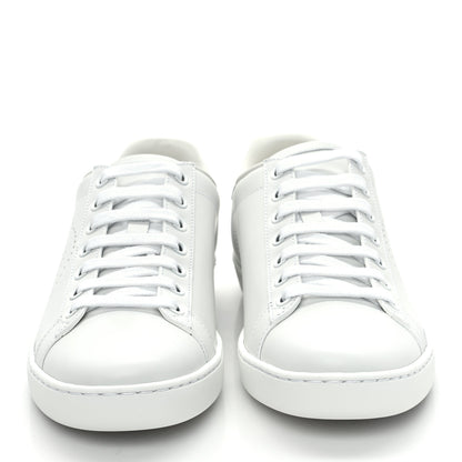 Gucci Calfskin Interlocking G Perforated Womens Ace Sneakers 36 White Grey Sky 2 of 9
