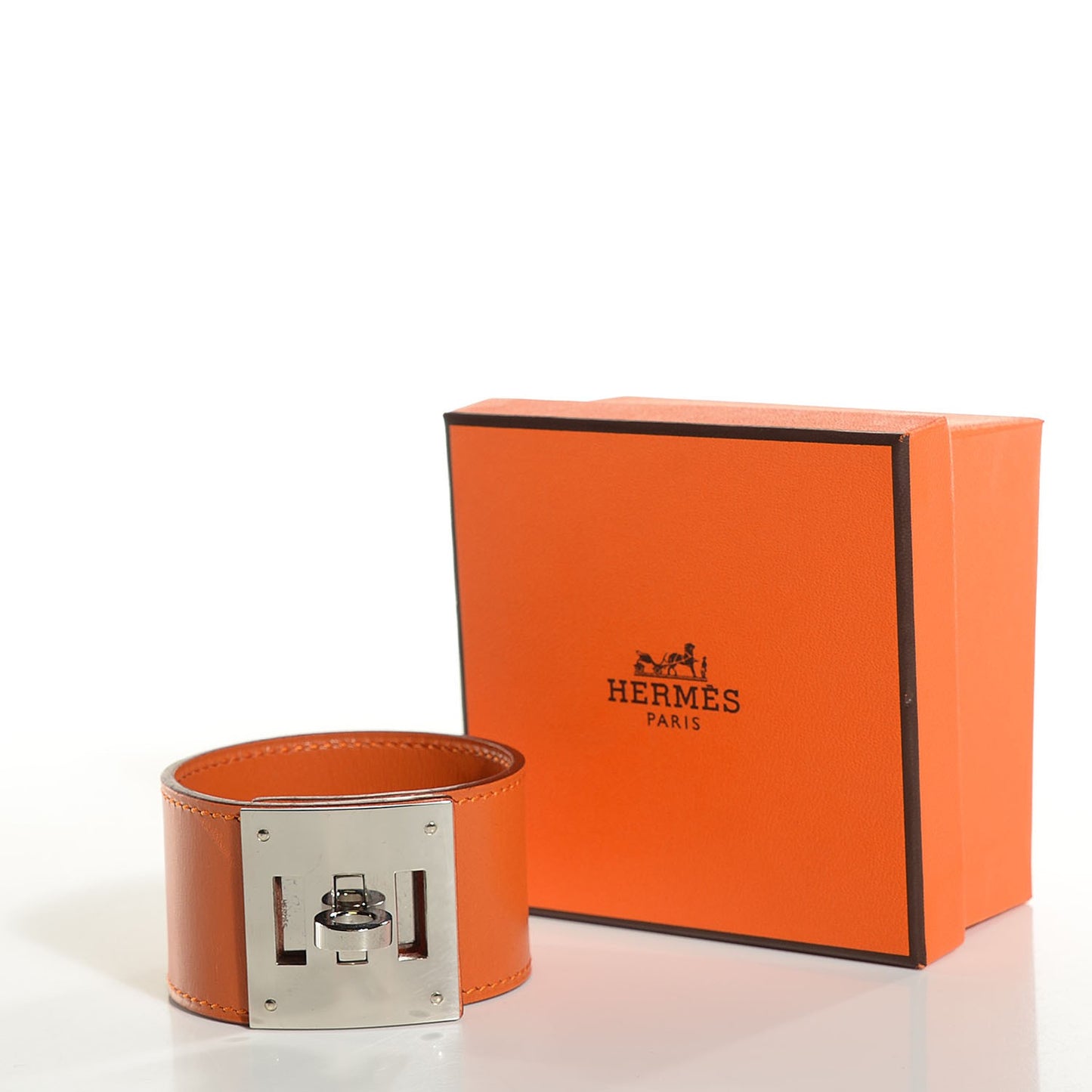 Veau Box Kelly Dog Bracelet Potiron