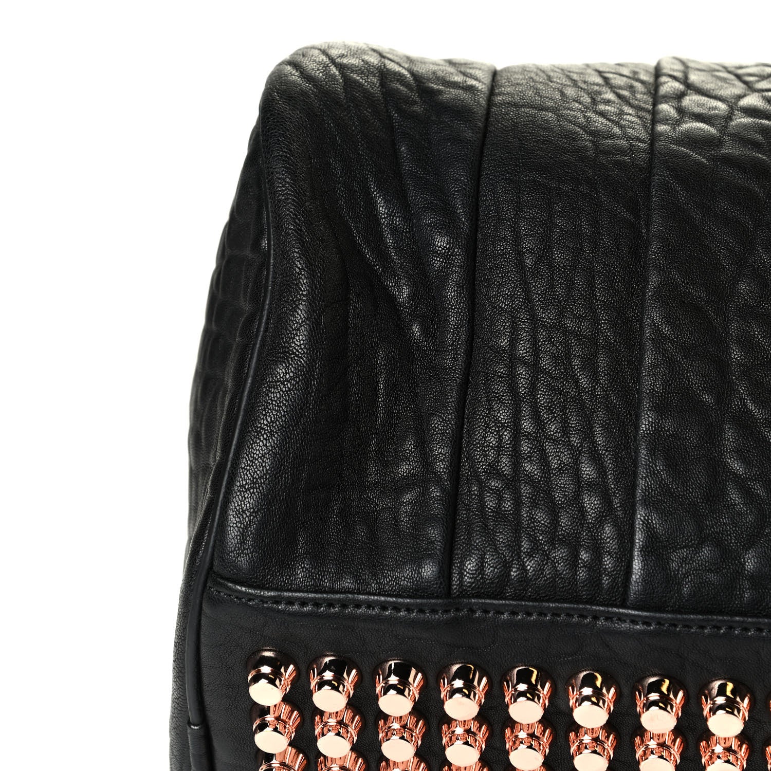 Alexander Wang Pebbled Lambskin Rocco Black Rose Gold Hardware 5 of 5
