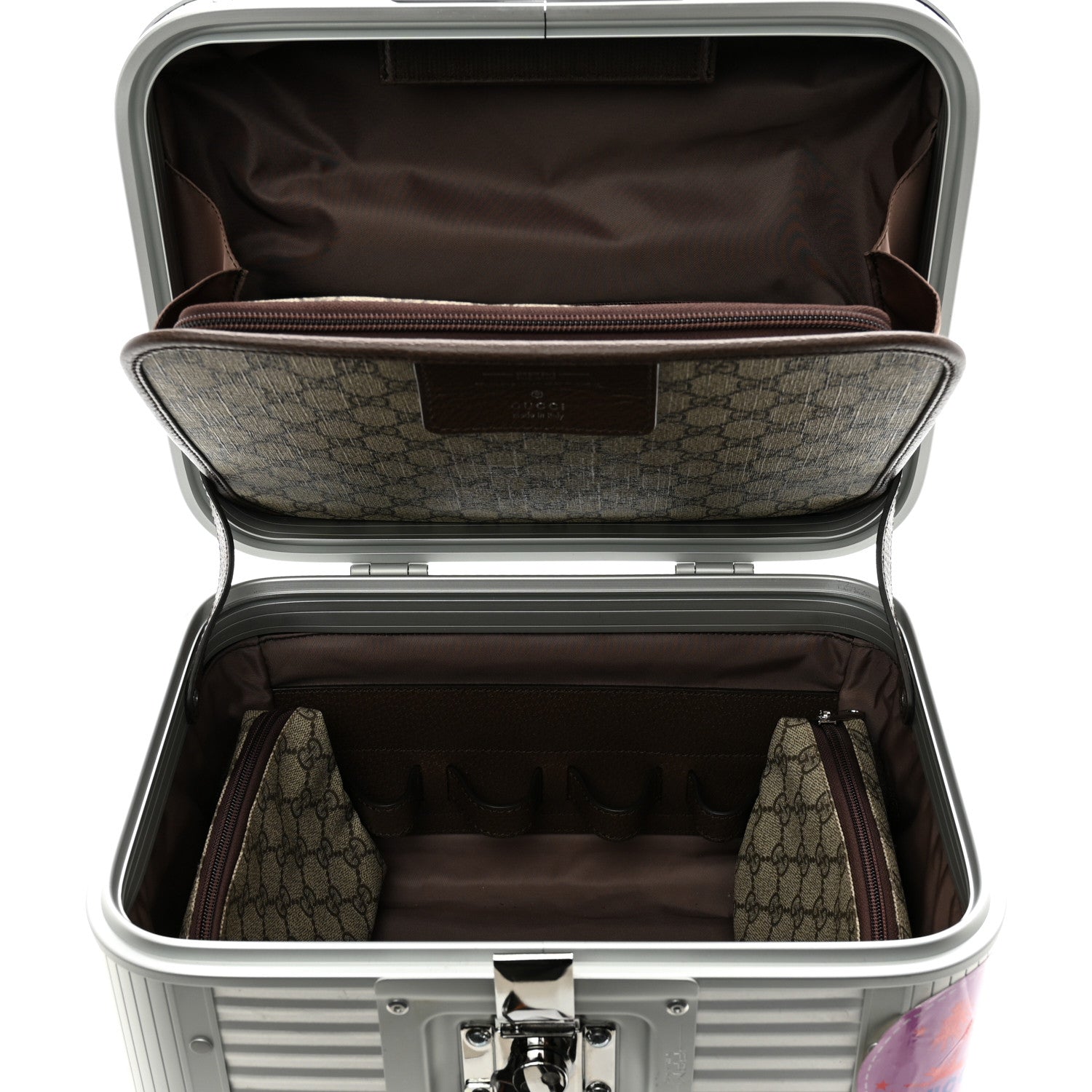 Gucci GG Supreme Monogram Porter Beauty Case Silver 6 of 16