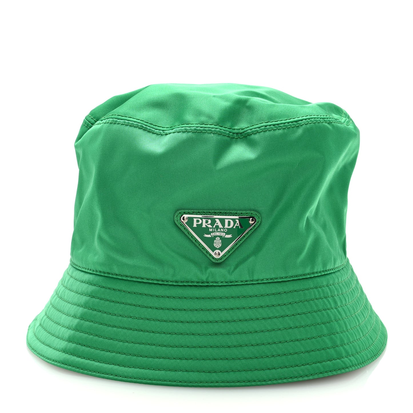 Re-Nylon Metal Triangle Logo Mens Bucket Hat M Menta