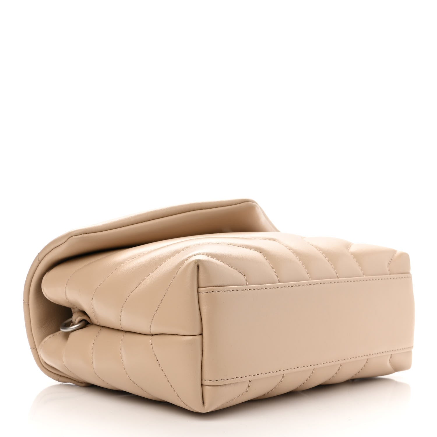 Saint Laurent Calfskin Y Quilted Monogram Toy Loulou Crossbody Bag Light Natural 4 of 10