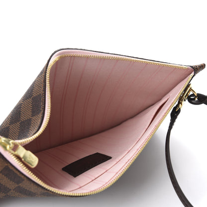 Louis Vuitton Damier Ebene Neverfull MM GM Pochette Rose Ballerine 5 of 7
