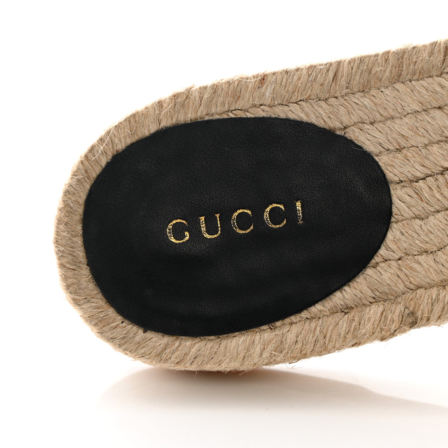 Gucci Monogram Matelasse GG Marmont Espadrille 20mm Slide Sandals 40.5 Beige Ebony Black 7 of 10