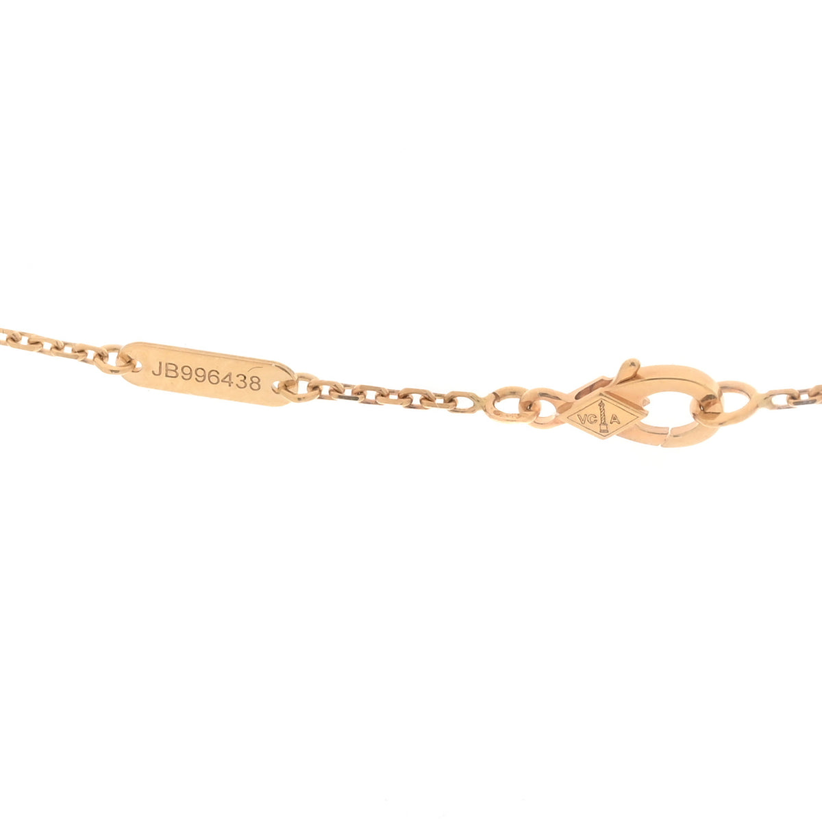 18K Yellow Gold Mother of Pearl Vintage Alhambra Pendant Necklace