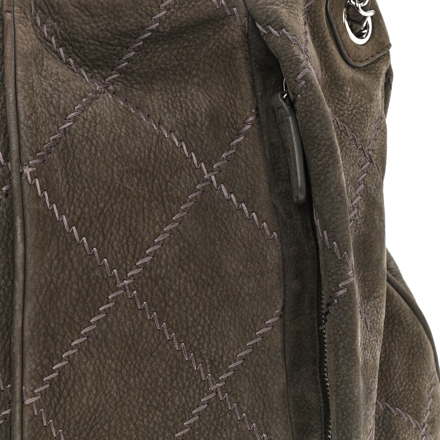 Suede Ultimate Stitch Hobo Grey