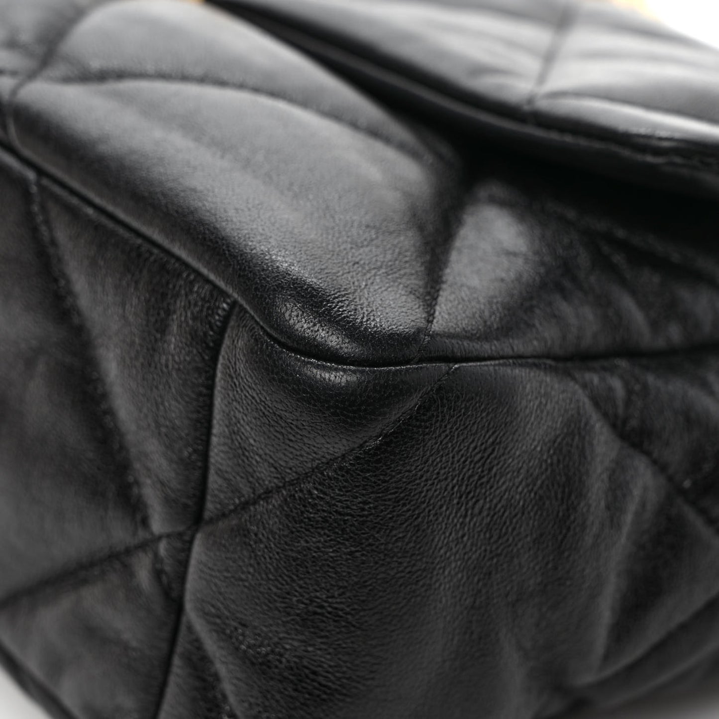Lambskin Quilted Large Chanel 19 Flap Black