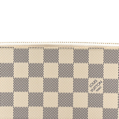 Louis Vuitton Damier Azur Clemence Wallet Rose Ballerine 7 of 8