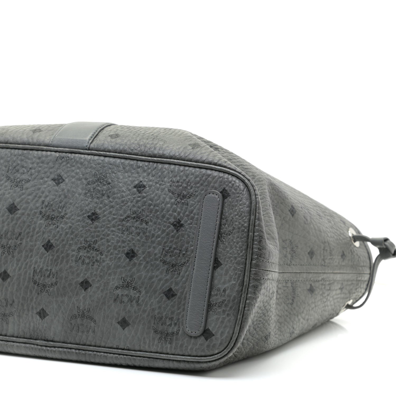 MCM Visetos Medium Liz Reversible Shopper Tote Phantom Grey 6 of 8