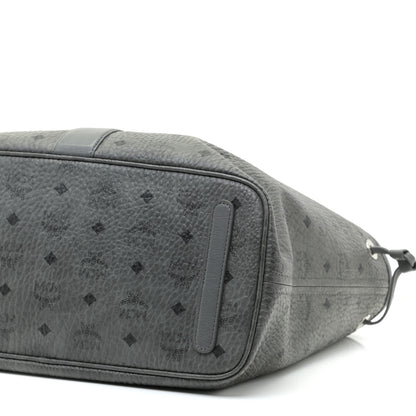 MCM Visetos Medium Liz Reversible Shopper Tote Phantom Grey 6 of 8