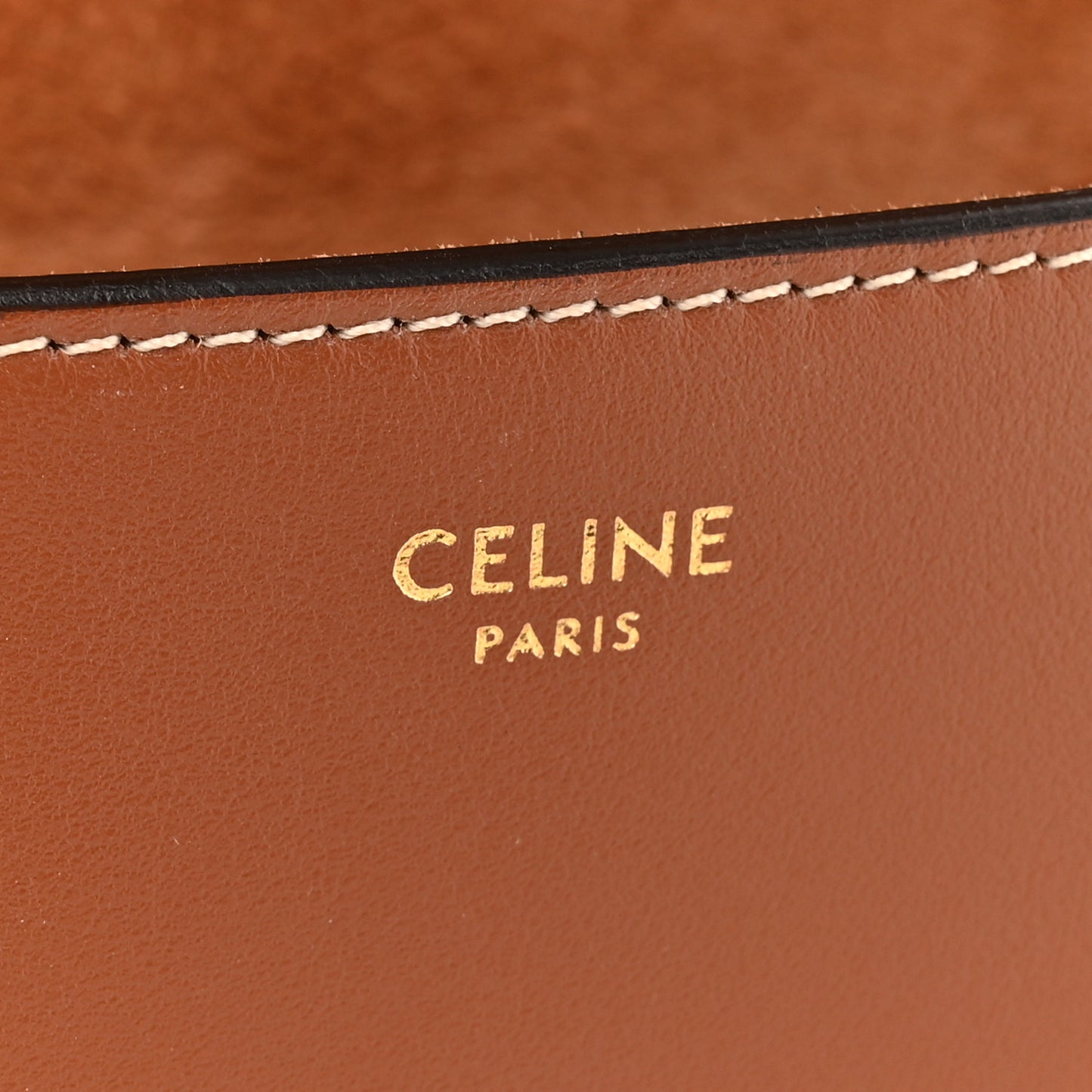 Smooth Calfskin Cuir Triomphe Folco Crossbody Bag Tan