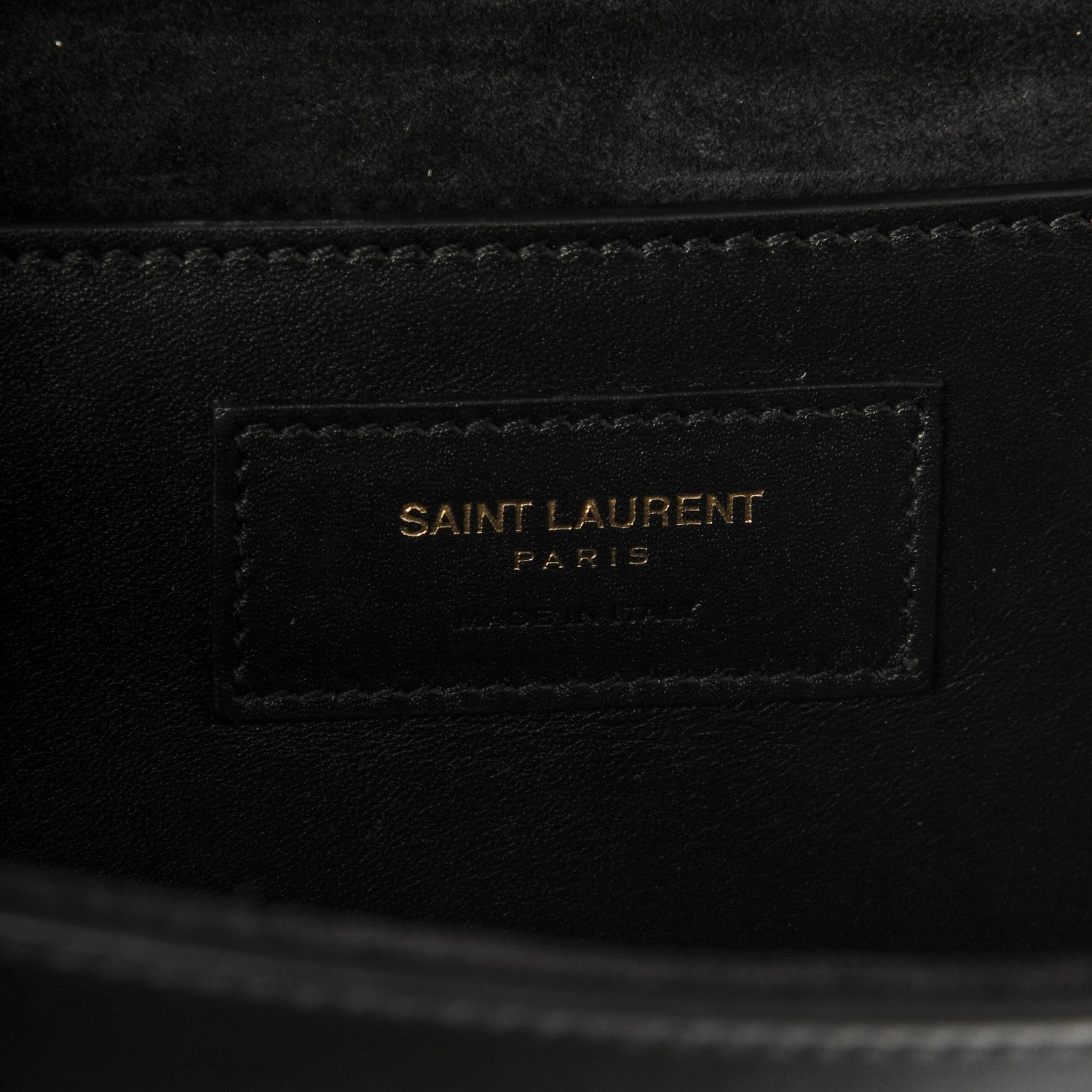 Saint Laurent Calfskin Cassandre Tassel Clutch Black 7 of 7