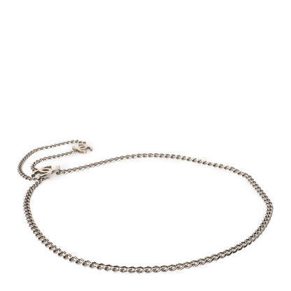 Chanel Enamel CC Chain Logo Belt Silver White 2 of 4