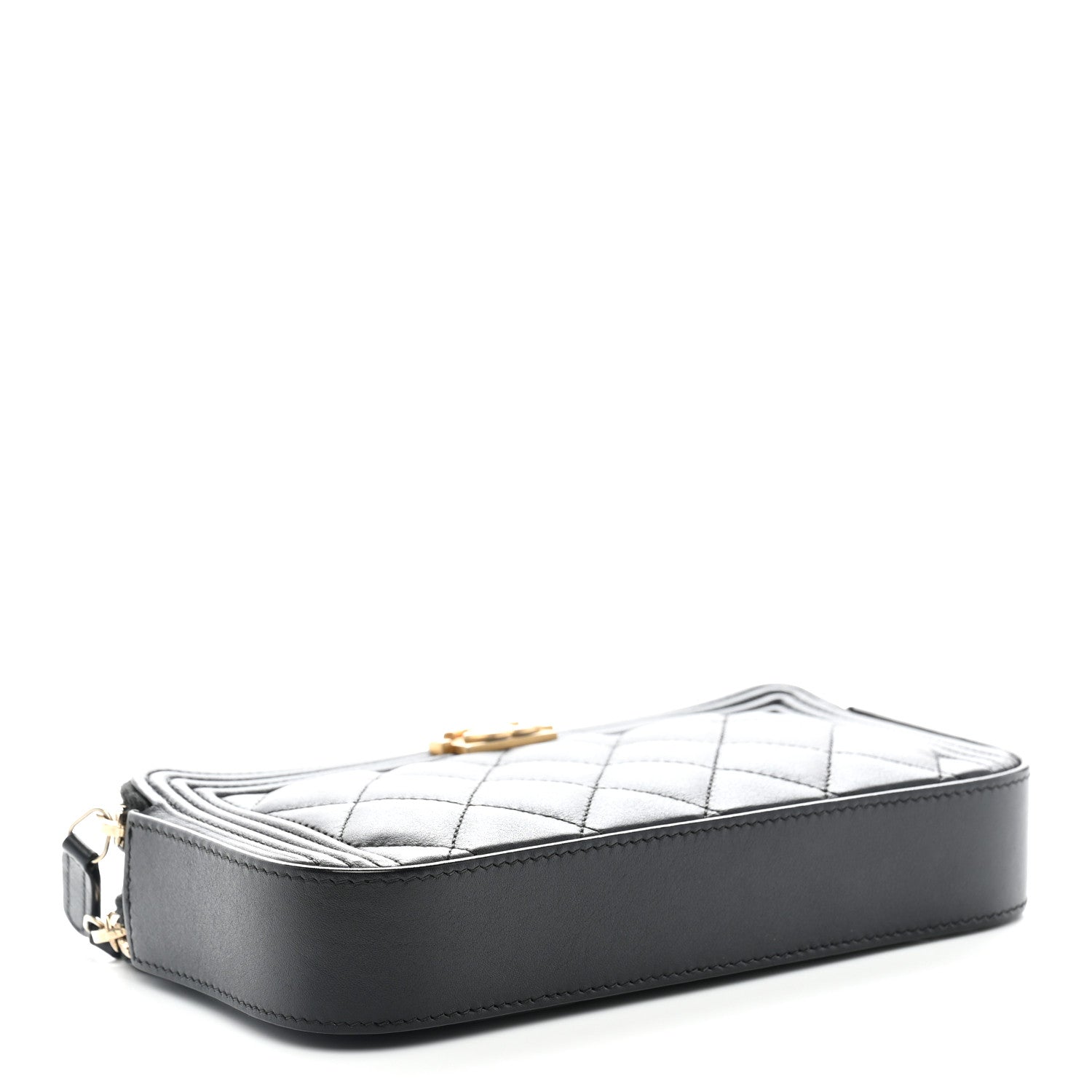 Chanel Lambskin Quilted Small Boy Clutch With Chain Black 4 of 14