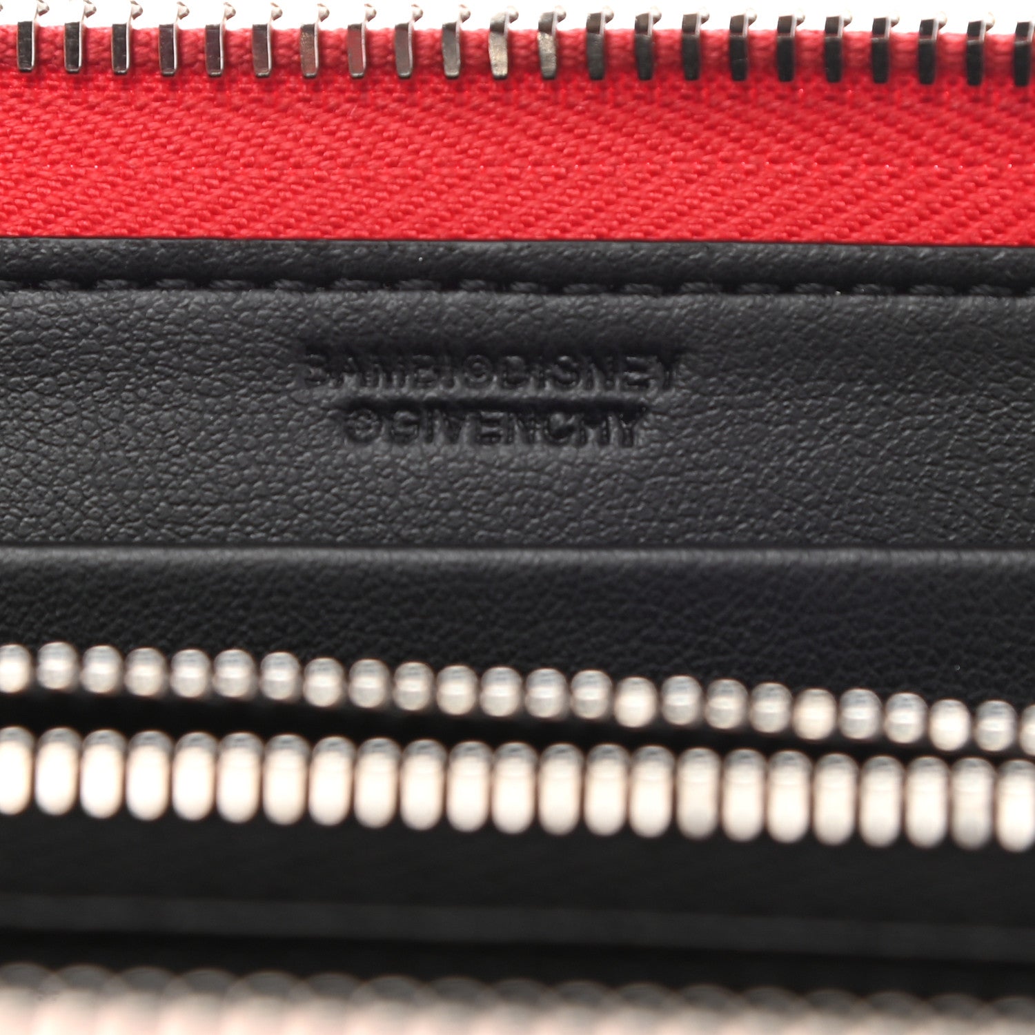 Givenchy Textured Coated Canvas Bambi Print Zip Around Wallet Red 7 of 10