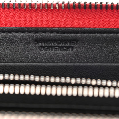 Givenchy Textured Coated Canvas Bambi Print Zip Around Wallet Red 7 of 10