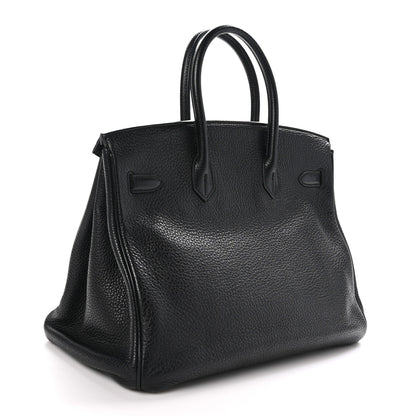 Hermes Taurillon Clemence Birkin 35 Black 3 of 12