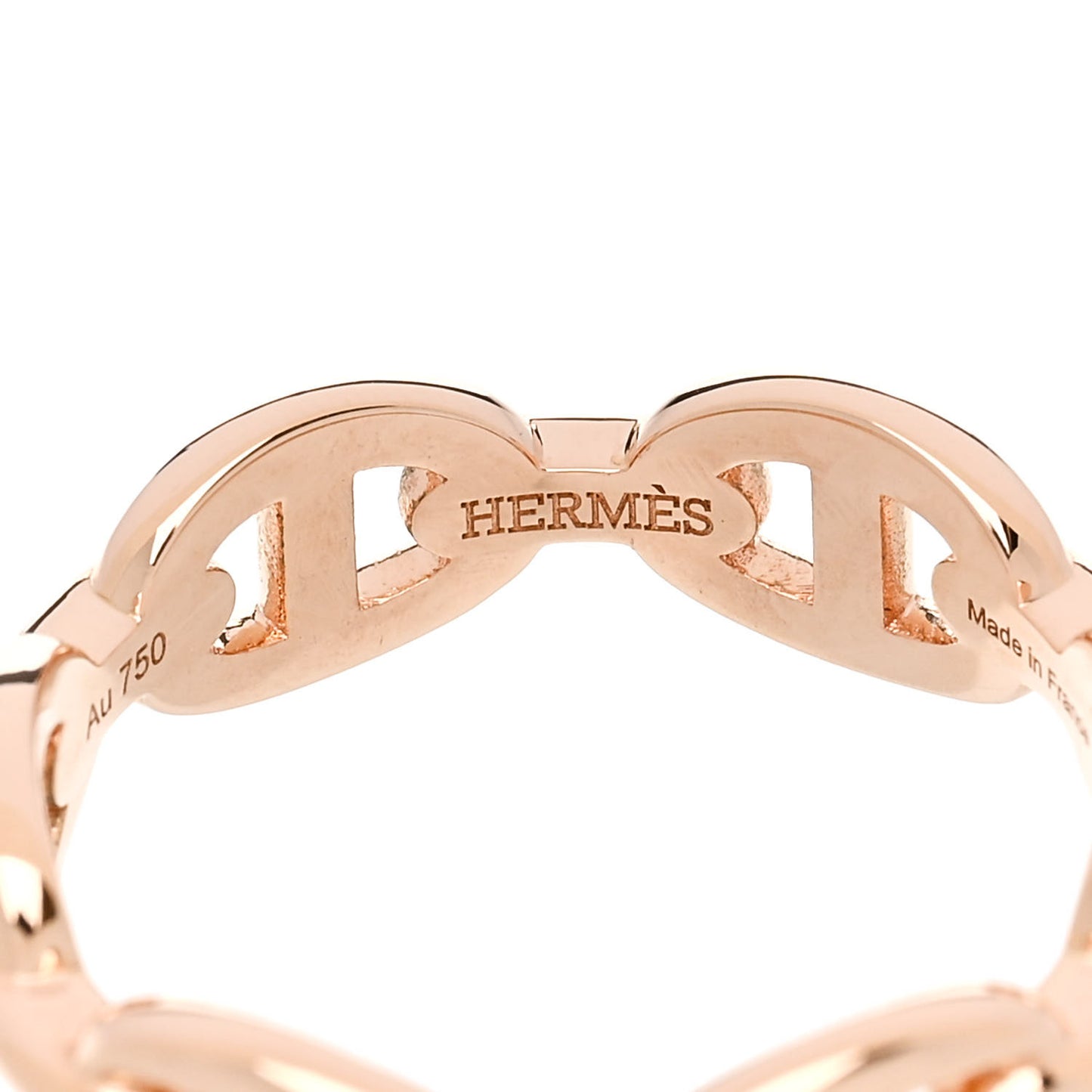 18K Rose Gold PM Chaine d'Ancre Enchainee Ring 53 6.5