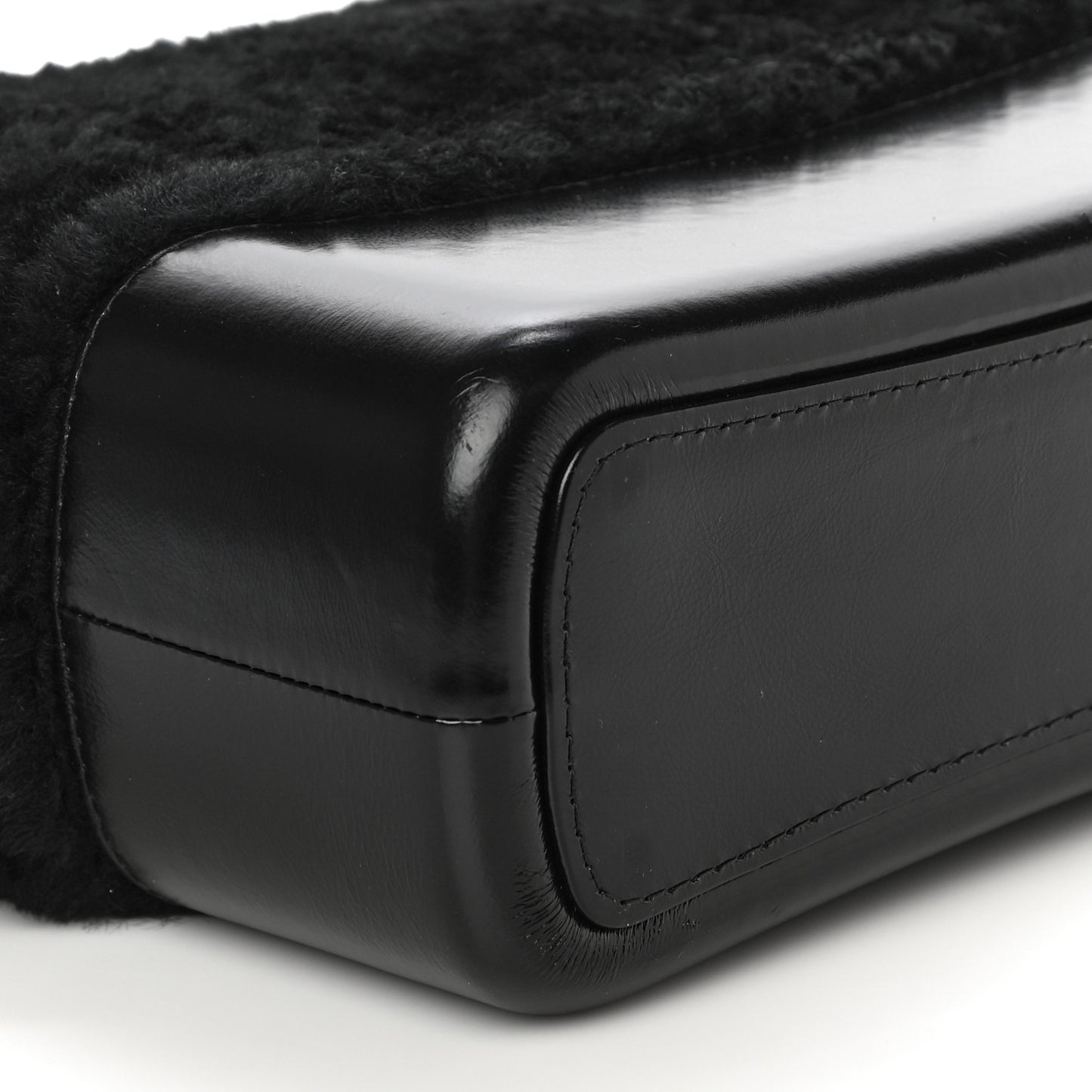 Shearling Medium Gabrielle Hobo Black