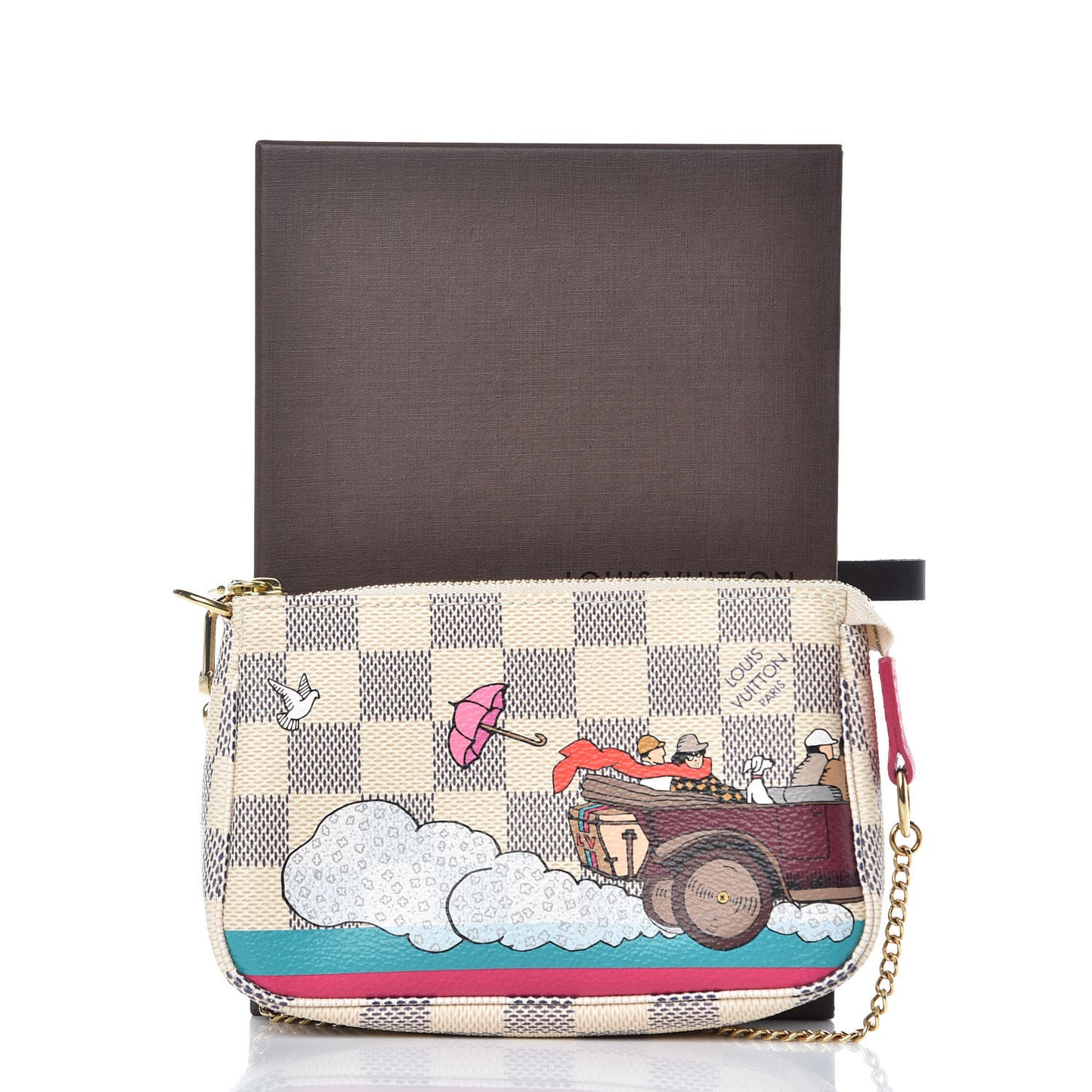 Damier Azur 2015 Christmas Animation Mini Pochette Accessories