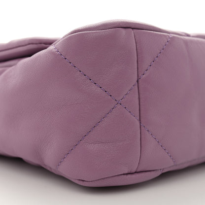 Chanel Goatskin Quilted Medium Chanel 19 Flap Purple 9 of 10