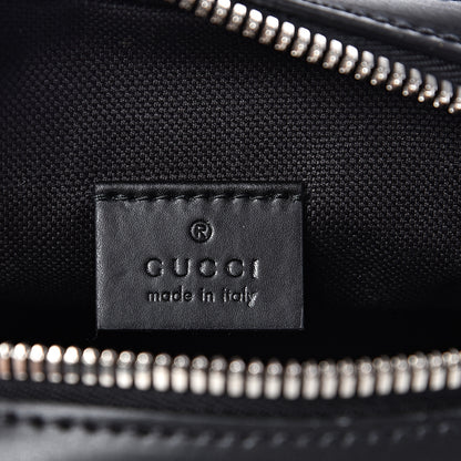 Gucci GG Supreme Monogram Appia Calfskin Web Small Camera Messenger Bag Black Grey 5 of 9