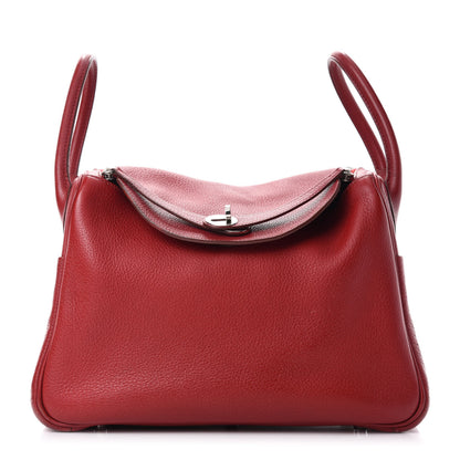 Hermes Taurillon Clemence Lindy 30 Rouge Garance 1 of 14