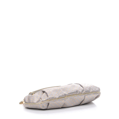 Louis Vuitton Satin Monogram Aumoniere Clutch Silver 5 of 8