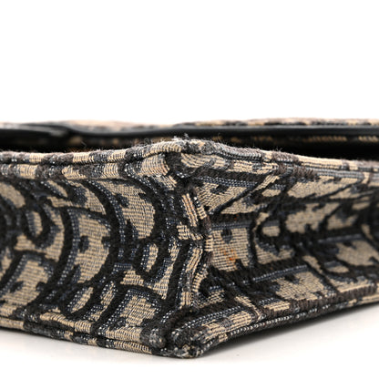 Christian Dior Oblique Saddle Chain Pouch Blue 10 of 17