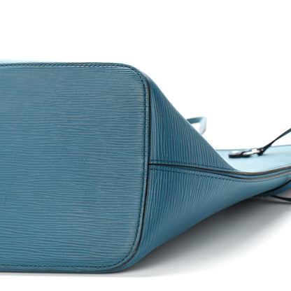 Louis Vuitton Epi Neverfull MM Cyan 11 of 13