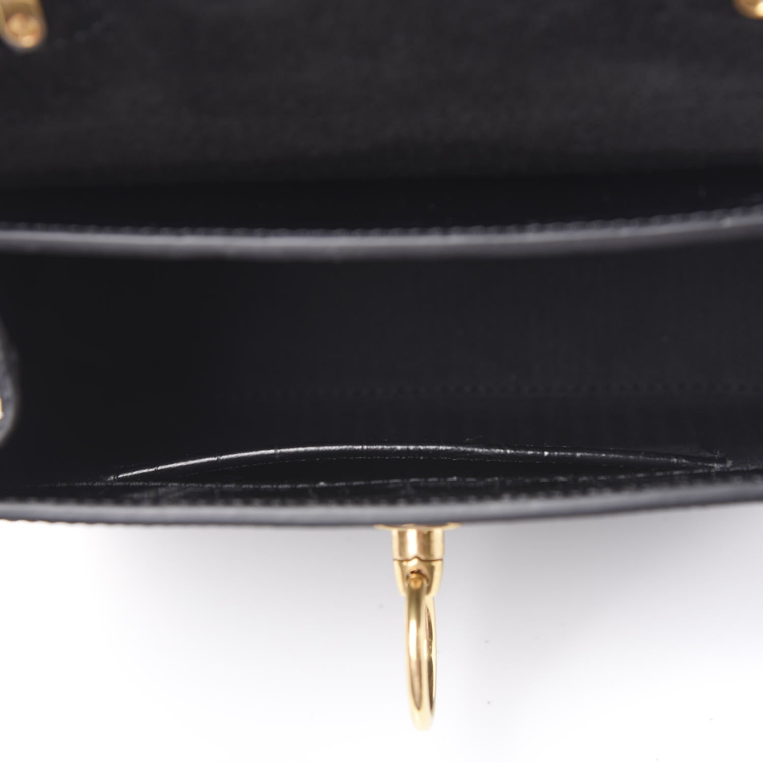 Mulberry Shiny Croc Calfskin Embossed Micro Seaton Black 4 of 8