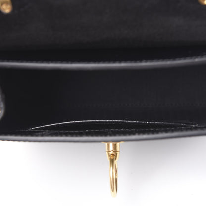 Mulberry Shiny Croc Calfskin Embossed Micro Seaton Black 4 of 8