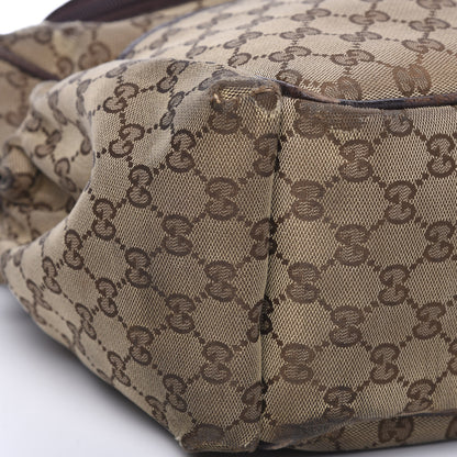 Gucci Monogram Natural Pigskin Large Diaper Bag Beige Ebony Cocoa Dark Chocolate 5 of 17