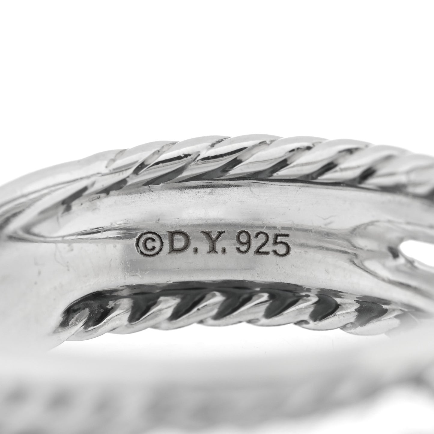 Sterling Silver Diamond X Crossover Ring 51 5.75