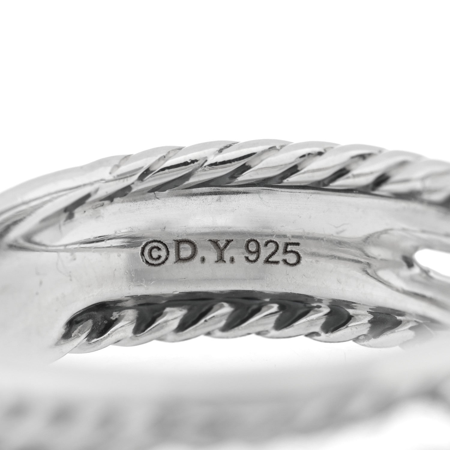 David Yurman Sterling Silver Diamond X Crossover Ring 51 5.75 4 of 4