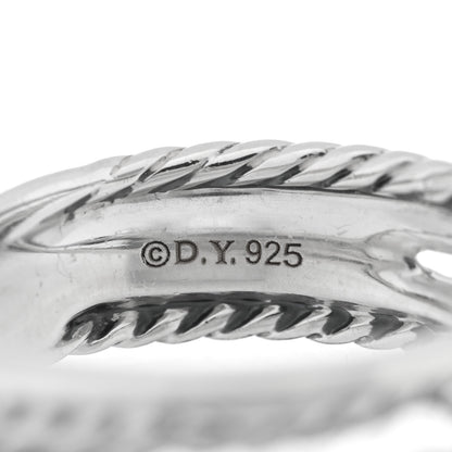 David Yurman Sterling Silver Diamond X Crossover Ring 51 5.75 4 of 4