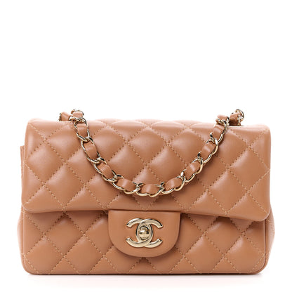 Chanel Lambskin Quilted Mini Rectangular Flap Brown 1 of 11