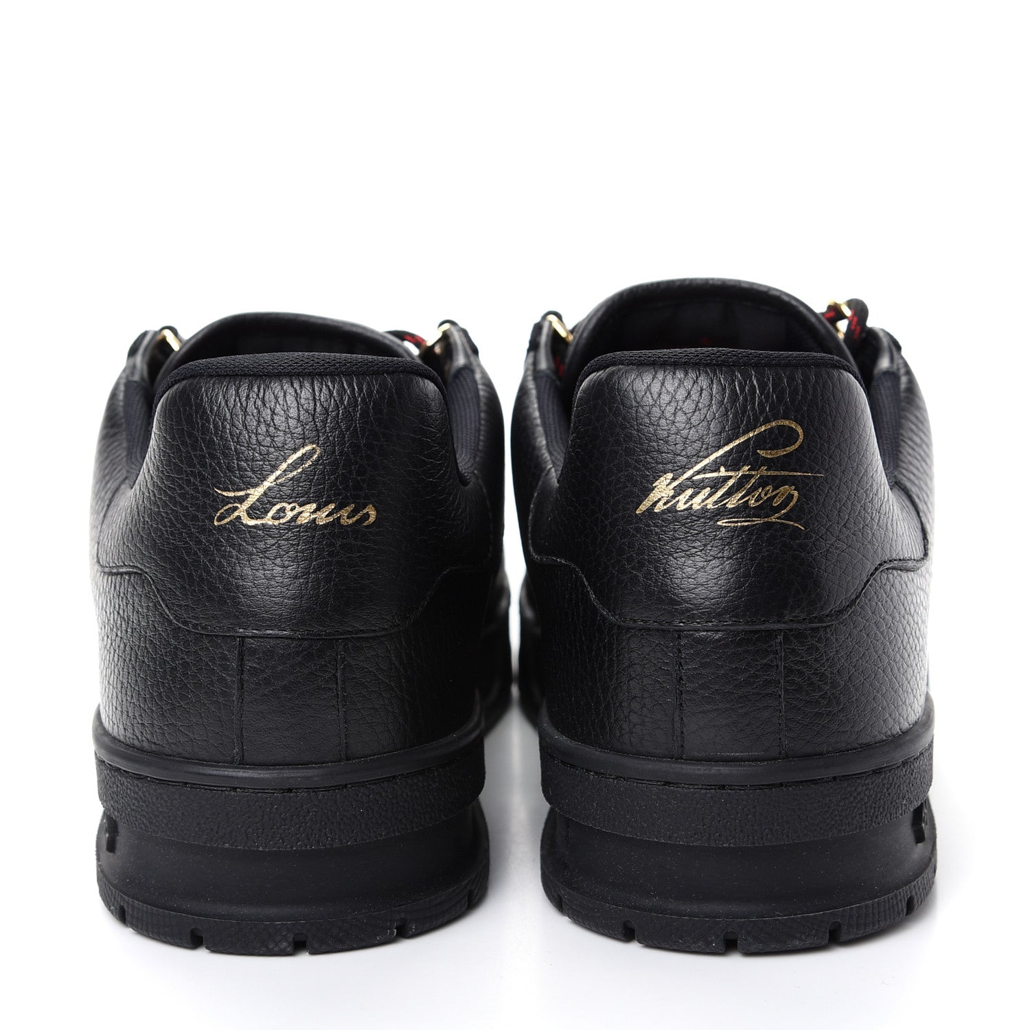 Louis Vuitton Calfskin Mens LV Trainer Sneaker 8 Black 6 of 9