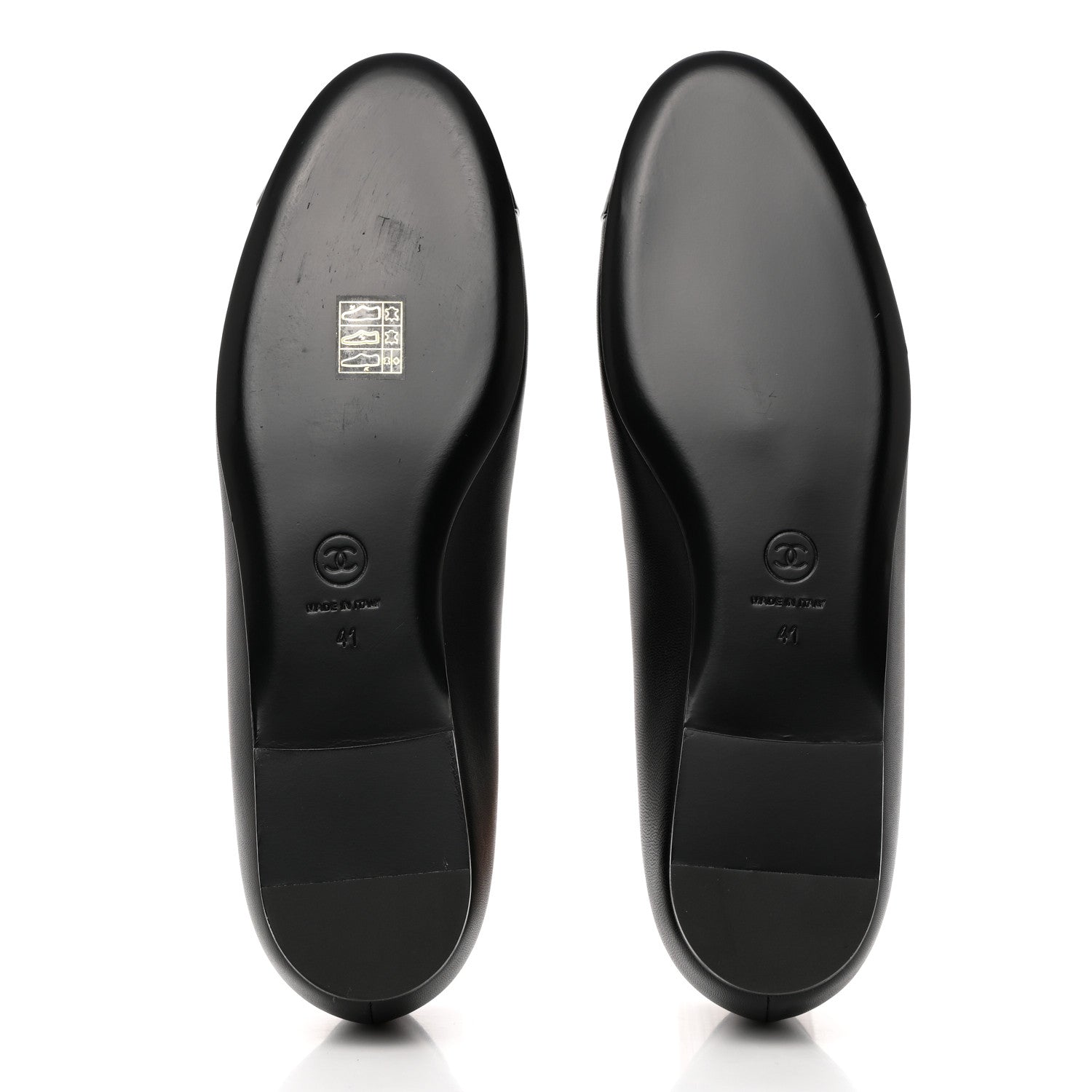 Chanel Lambskin Patent Cap Toe Camellia Ballerina Flats 41 Black 5 of 9