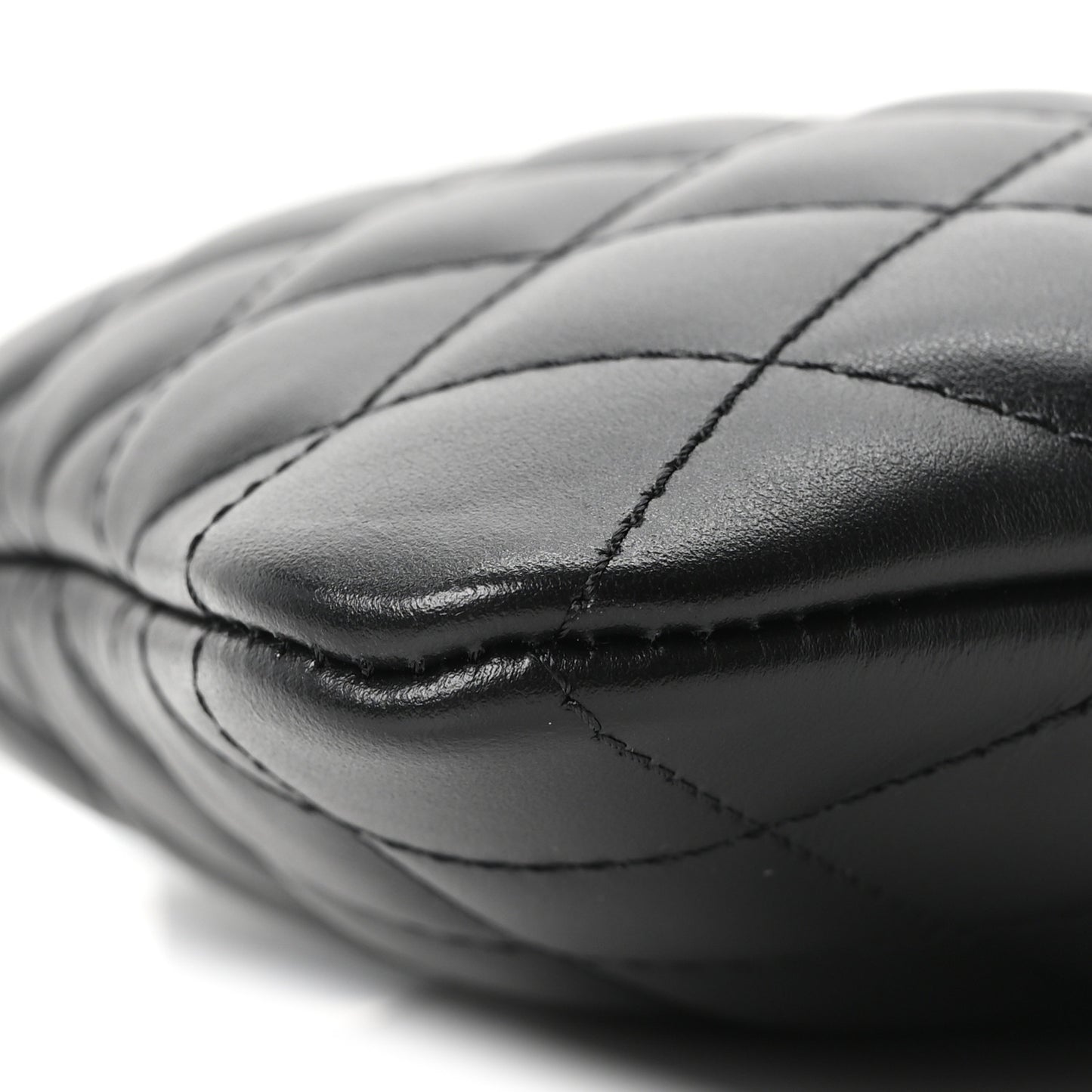 Lambskin Quilted Uniform Crossbody Bag Black