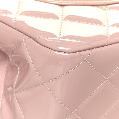 Chanel Patent Quilted Jumbo Double Flap Light Pink 10 of 11