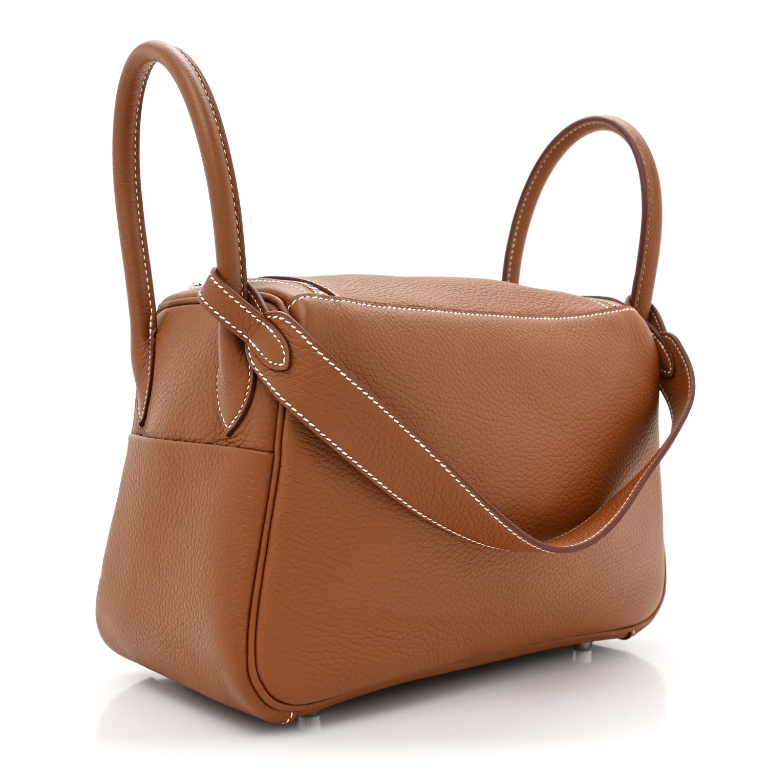 Hermes Taurillon Clemence Lindy 26 Gold 3 of 8