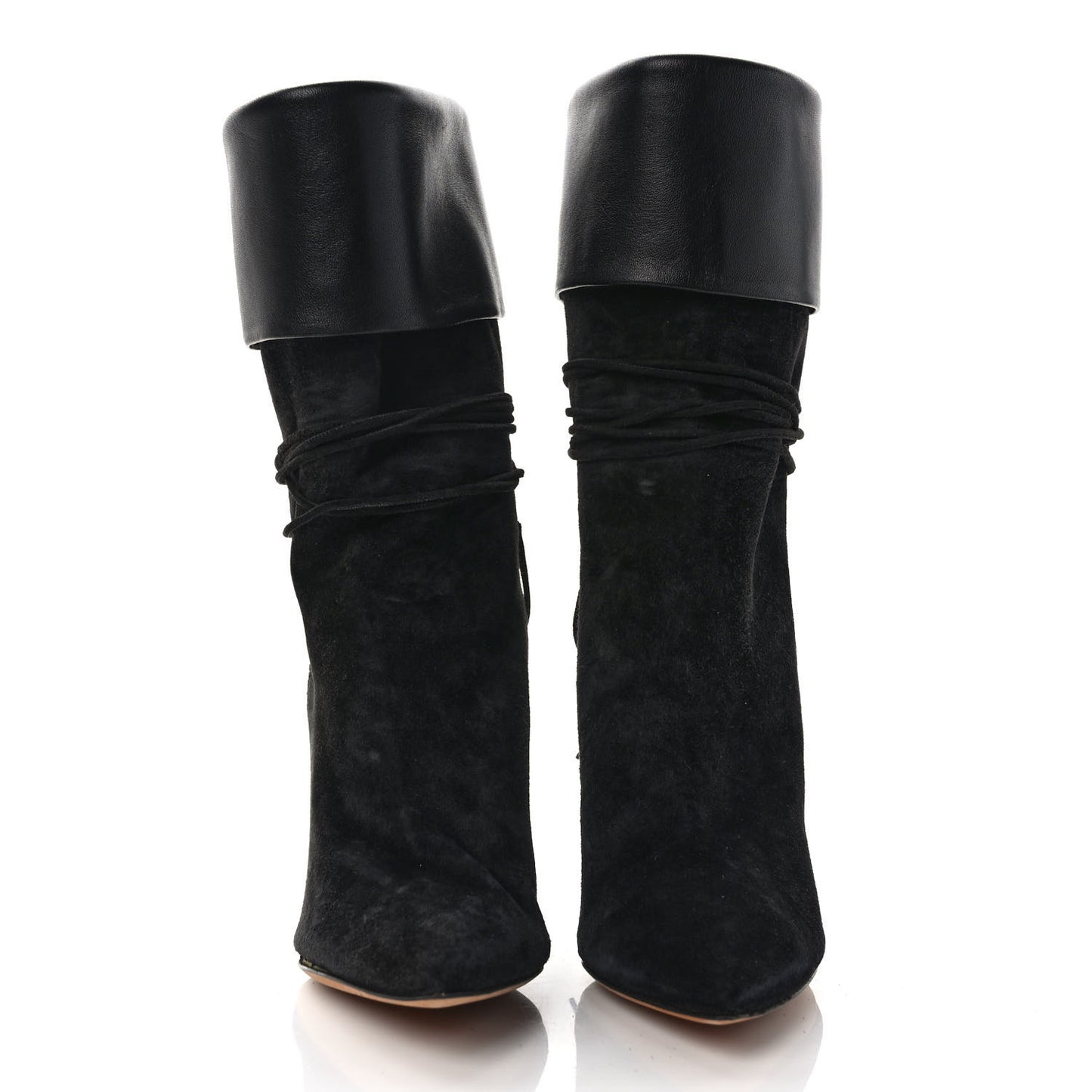 Calfskin Suede Tanger Tassel Boot 35 Black