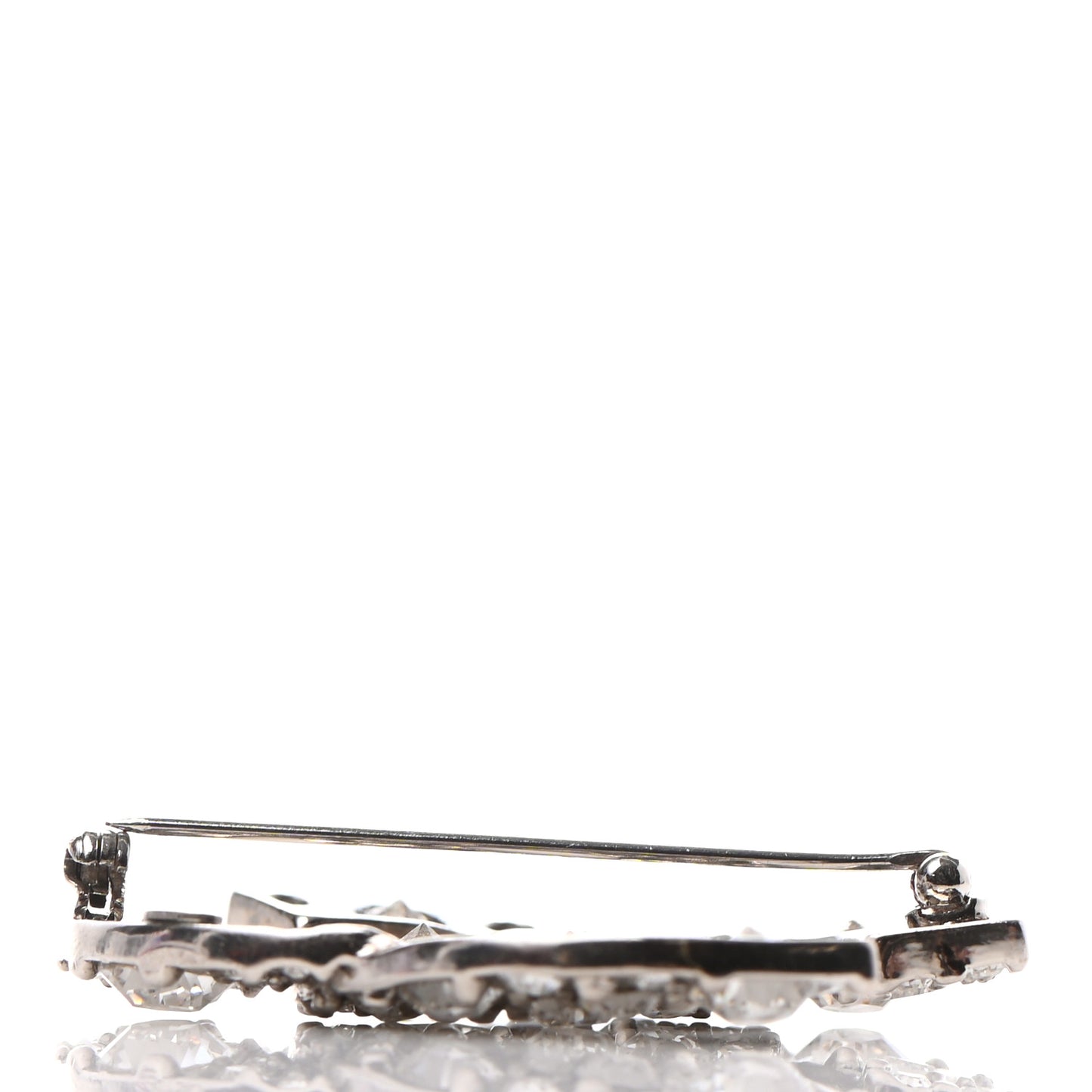 Crystal CC Brooch Silver