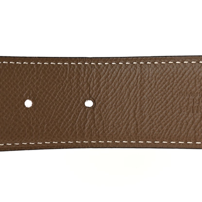 Hermes Epsom 38mm Constance H Belt 80 Etoupe Gold 6 of 8