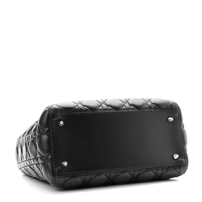 Christian Dior Lambskin Cannage Medium Lady Dior Black 4 of 10