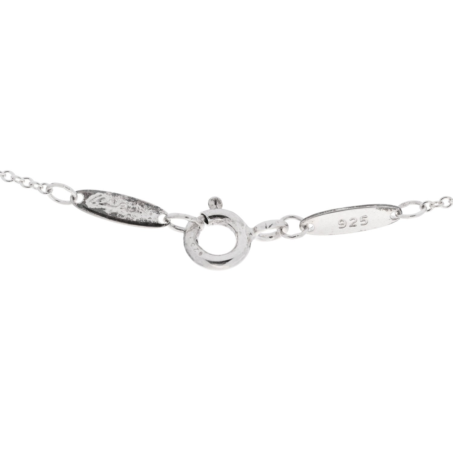 Tiffany Sterling Silver 11mm Elsa Peretti Bean Pendant Necklace 5 of 5
