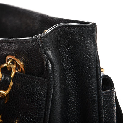 Chanel Caviar Flap Shoulder Bag Navy 9 of 22