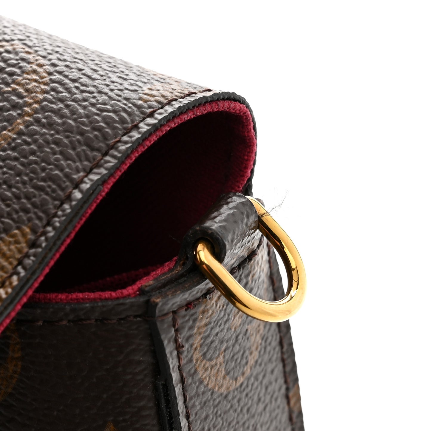 Monogram Pochette Felicie Chain Wallet Fuchsia